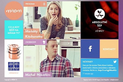 Stanice Mňam TV spustila webové stránky