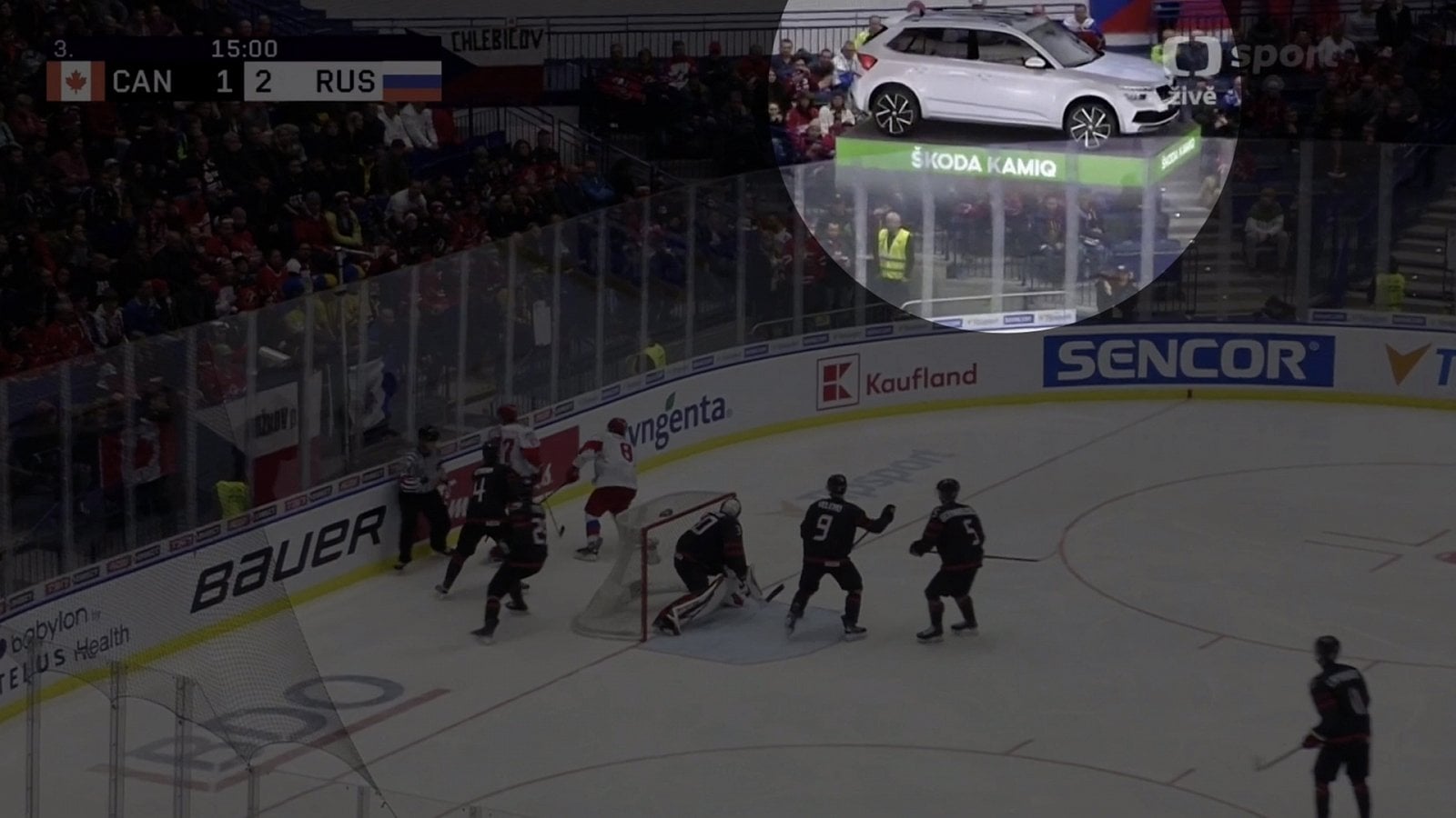 Virtuální škodovky v hokejovém přenosu