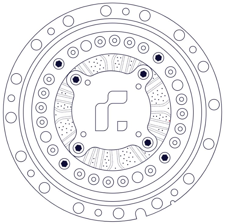 Vizualizace kvantového procesoru Ankaa-2 s 84 qubity od Rigetti