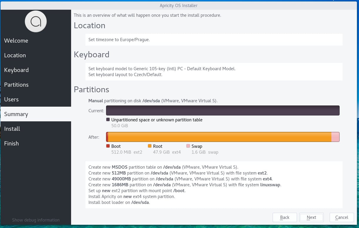 Instalace Apricity OS
