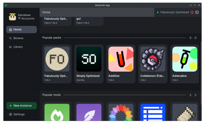 Modrinth launcher
