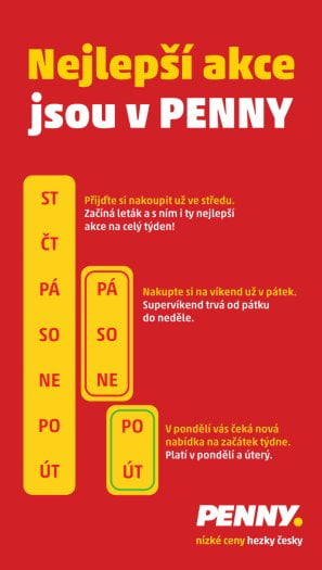Penny mění platnost akčních letáků