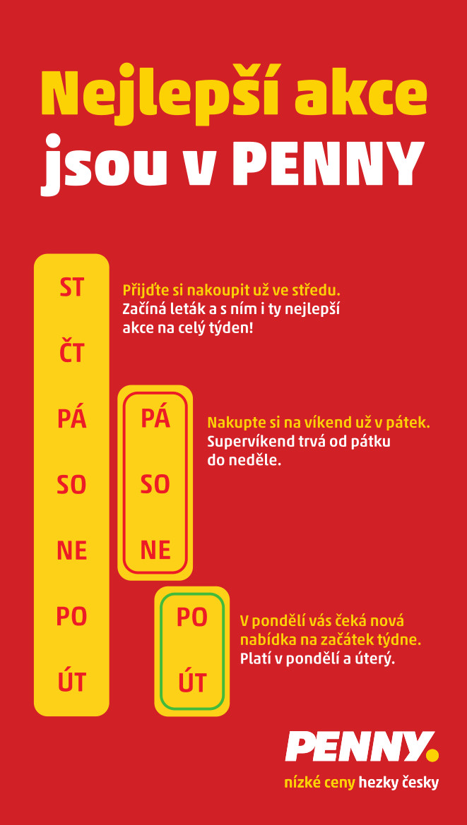 Penny mění platnost akčních letáků