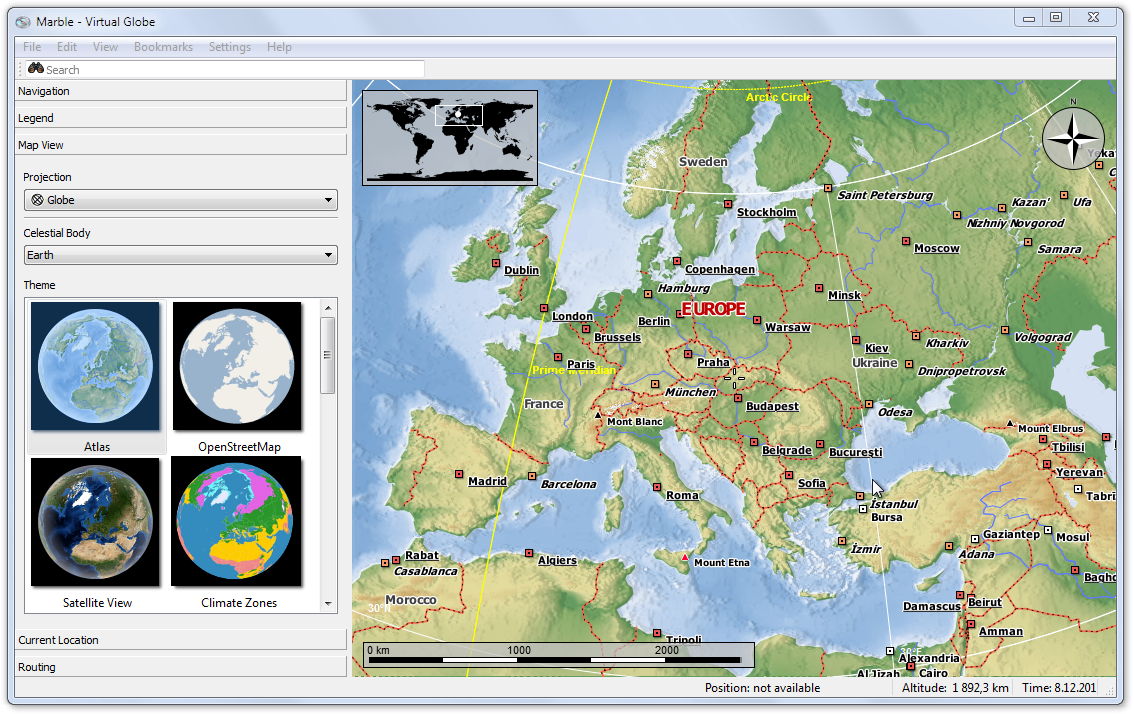 Marble můžete používat jako zeměpisný atlas