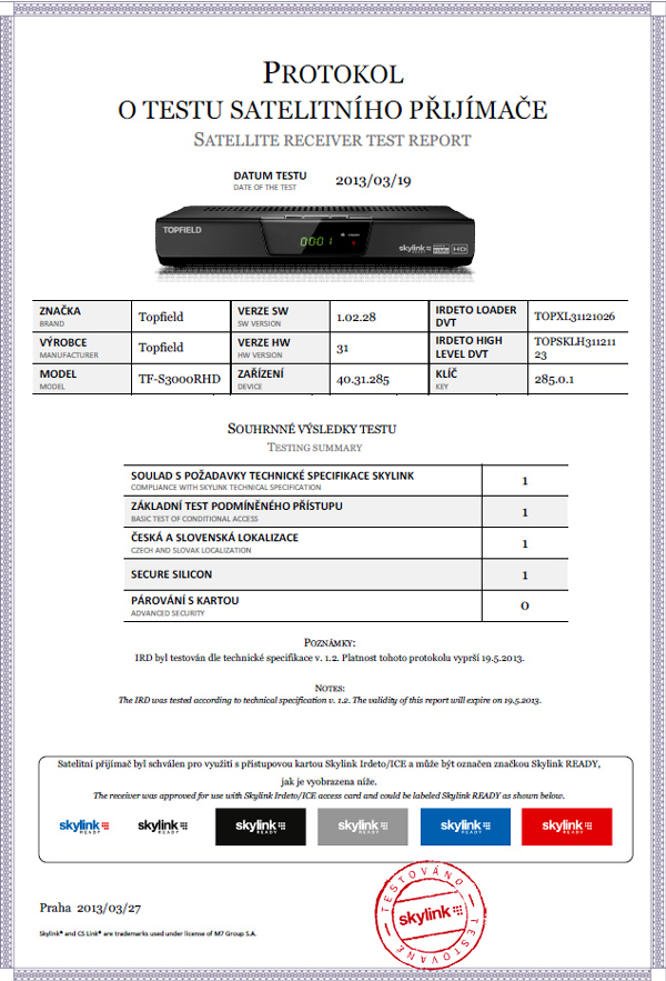 Fotogalerie: Topfield TF-S3000RHD