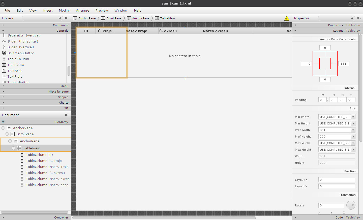 JavaFX: formulář a databázový konektor