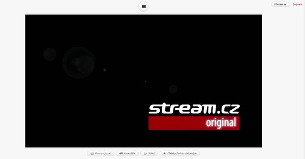 Úvodní stránka internetové televize Stream.cz