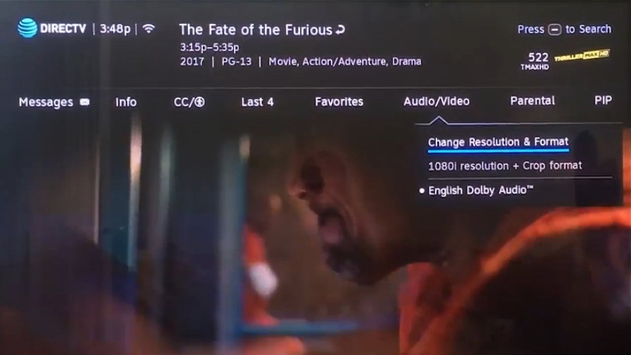 DIRECTV - Menu pořadu