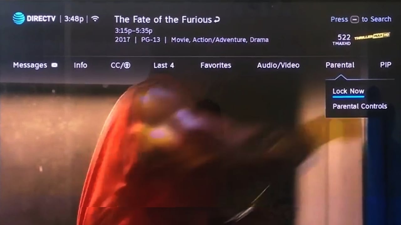 DIRECTV - Menu pořadu