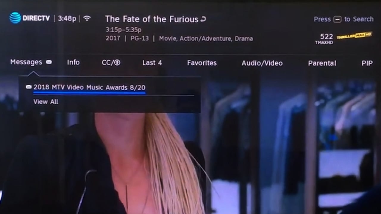 DIRECTV - Menu pořadu