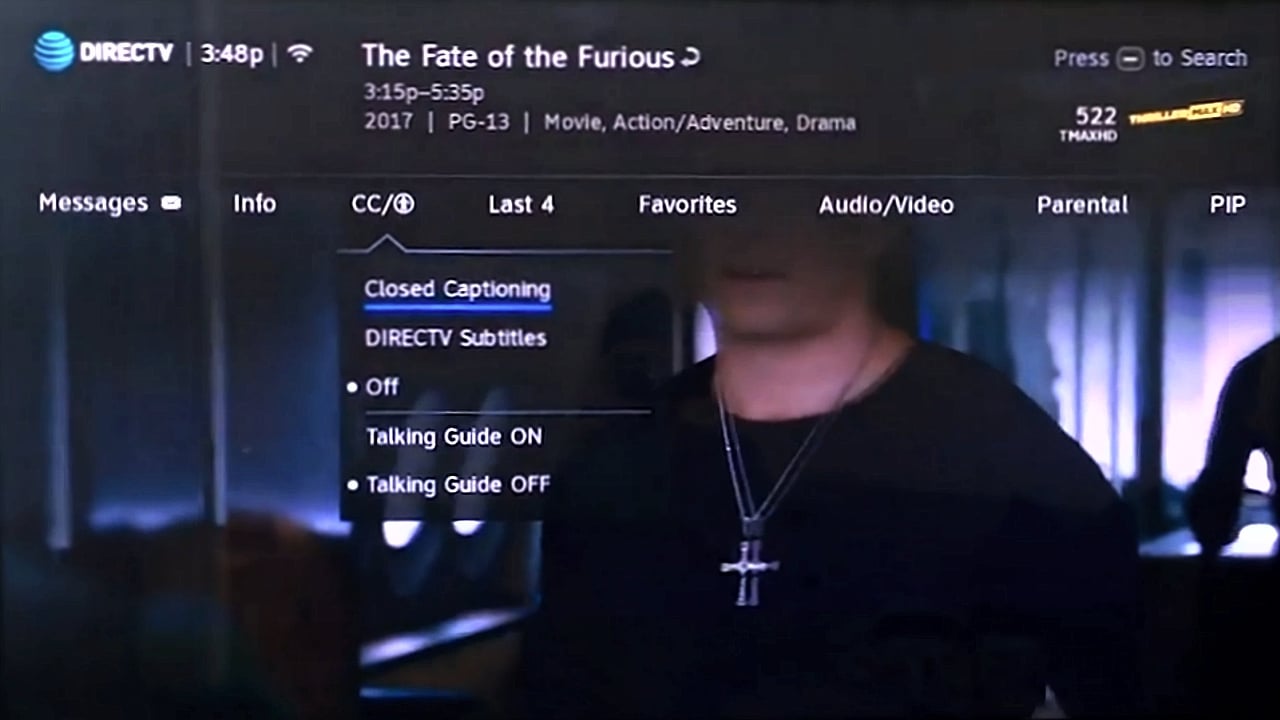 DIRECTV - Menu pořadu