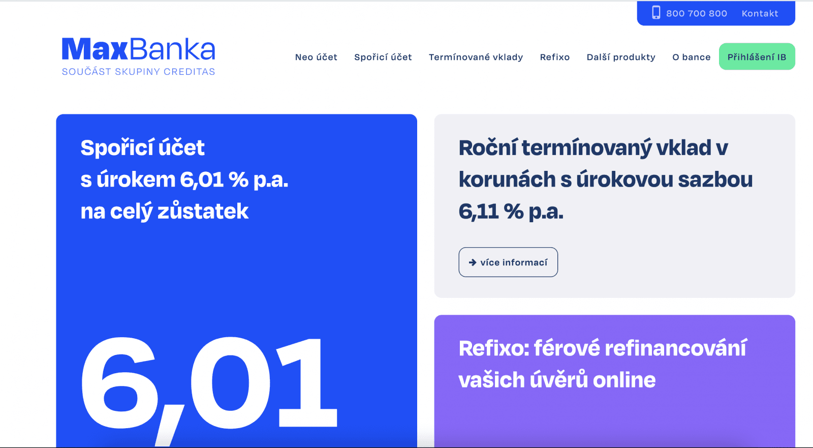 Internetové bankovnictví Expobank, měnící se na Max banku. (3. 10. 2022)