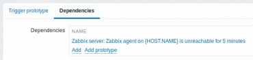 Zabbix 3.0 trigger prototype dependency