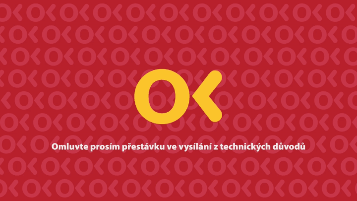 Autor: Filip Rožánek, Internet Info Statická obrazovka s informací o přerušení vysílání OK TV z technických důvodů (snímek z 30. října 2025)