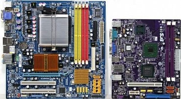 AMD Athlon 64 2000+ vlevo, Intel Atom 230 vpravo