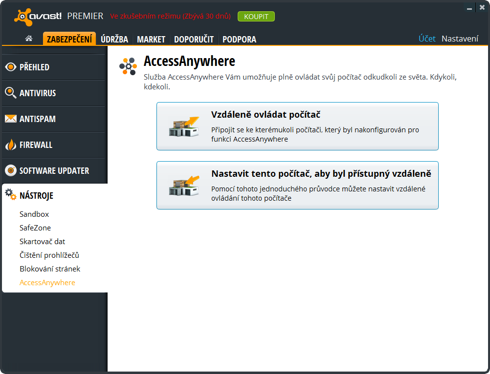 S funkcí AccessAnywhere můžete ovládat svůj počítač odkudkoliv