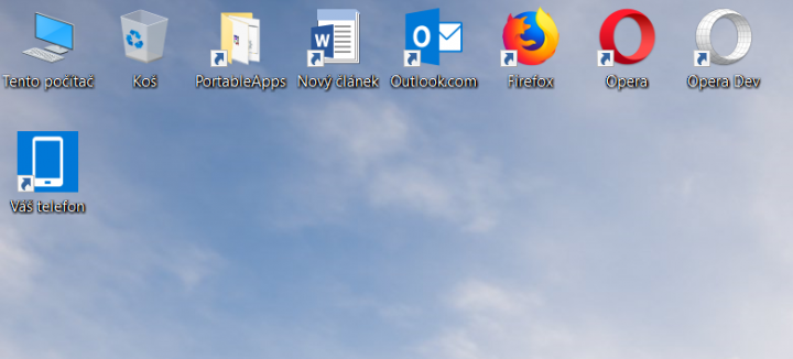 Odkaz na aplikaci Váš telefon je teď automaticky přidán na plochu. Hlavně by to ale chtělo zlepšit samotnou aplikaci