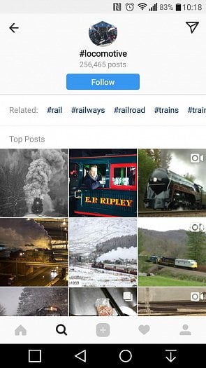 Instagram přidává možnost sledovat hashtagy