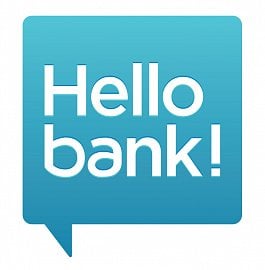 Oficiální logo obchodní značky Hello Bank, kterou provozuje společnost BNP Paribas Personal Finance SA