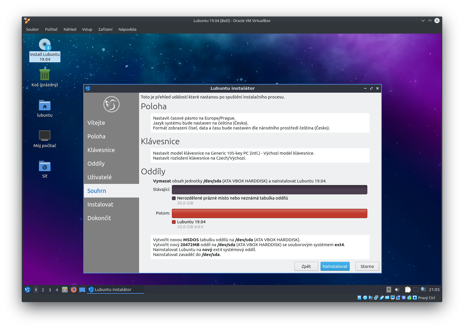 Lubuntu 19.04 - instalace