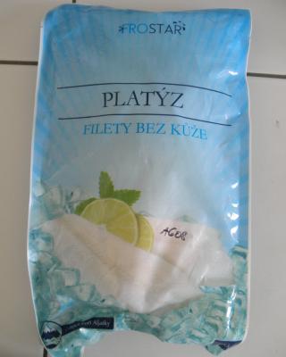 "FROSTAR PLATÝZ FILETY BEZ KŮŽE". Kategorie: Falšované potraviny. Nevyhovující parametr: obsah masa. Obsah masa ve výrobku byl podstatně nižší, než bylo uvedeno na obale výrobku. Země výroby: Čína. Místo kontroly: Globus ČR, k.s. Liberec