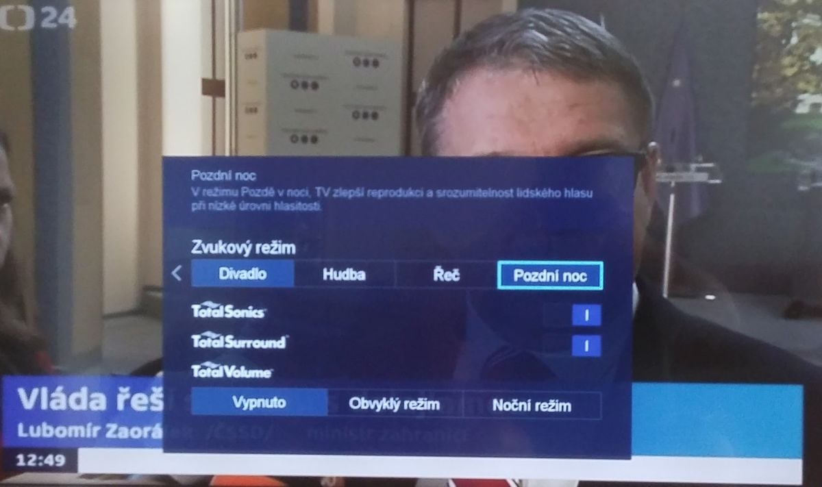 Hisense H43M3000 a H50M3300 - menu nastavení