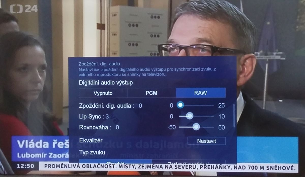 Hisense H43M3000 a H50M3300 - menu nastavení
