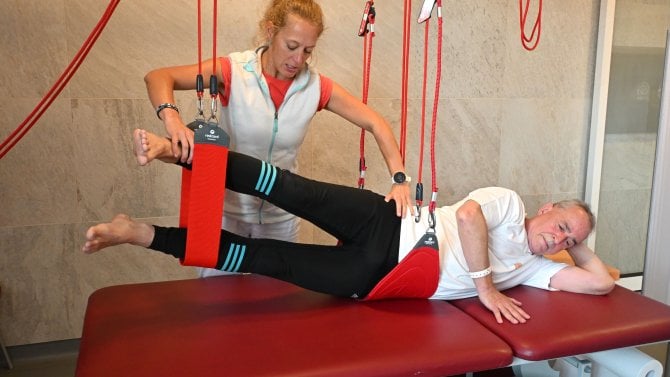 Pacient s lymfomem Michal Rajmon rehabilitoval v Rehabilitační nemocnici Beroun
