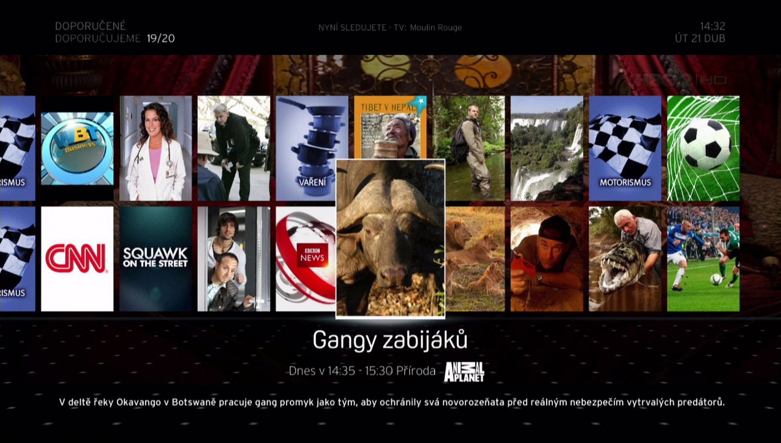 Náhledy multimediální služby Horizon