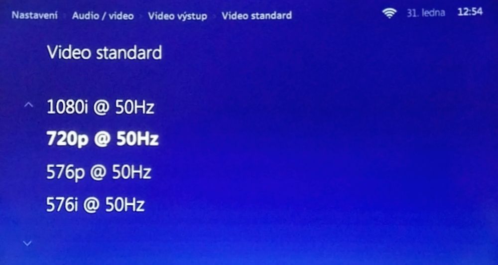 O2 TV Air M - Menu - instalace a video výstup