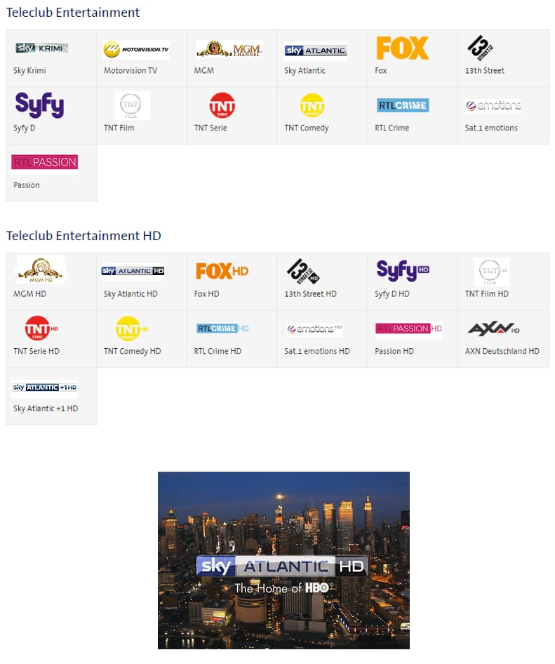 Swisscom TV 2.0 - programová nabídka