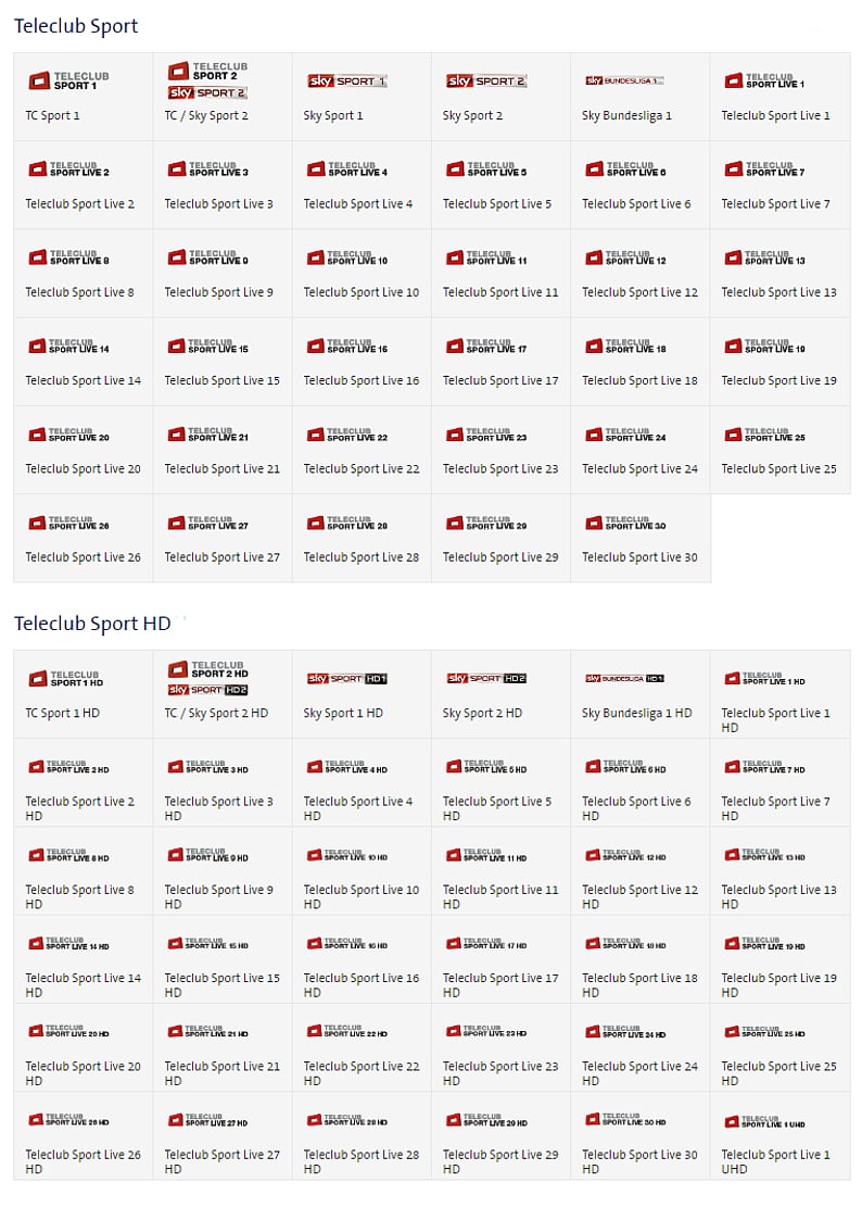 Swisscom TV 2.0 - programová nabídka