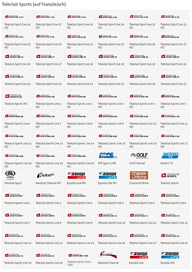 Swisscom TV 2.0 - programová nabídka
