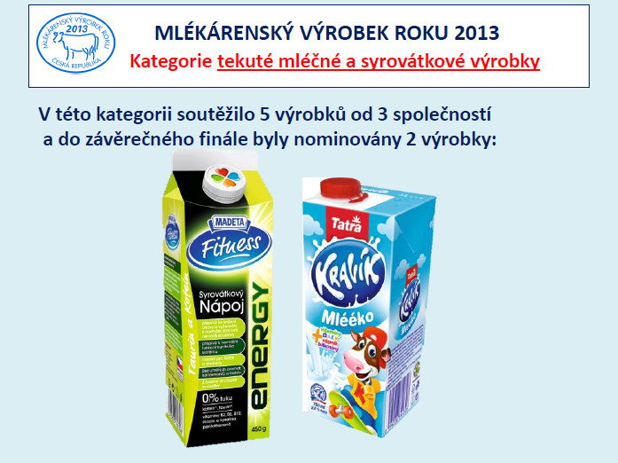 Mlékárenský výrobek roku 2013