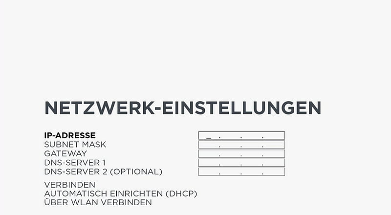 Giga TV - Menu nastavení