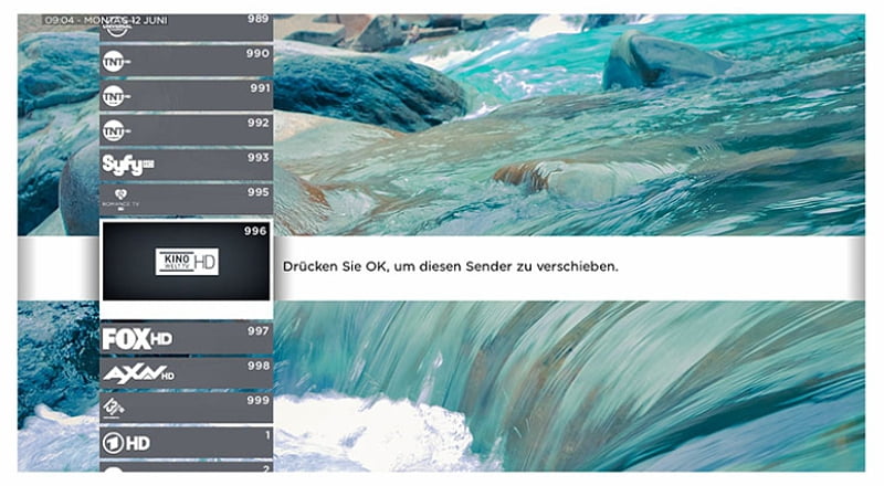 Giga TV - Menu nastavení