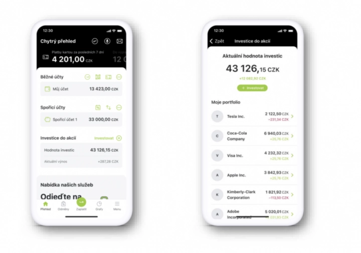 Nákup akcií prostřednictvím Air Bank - akcie a ETF