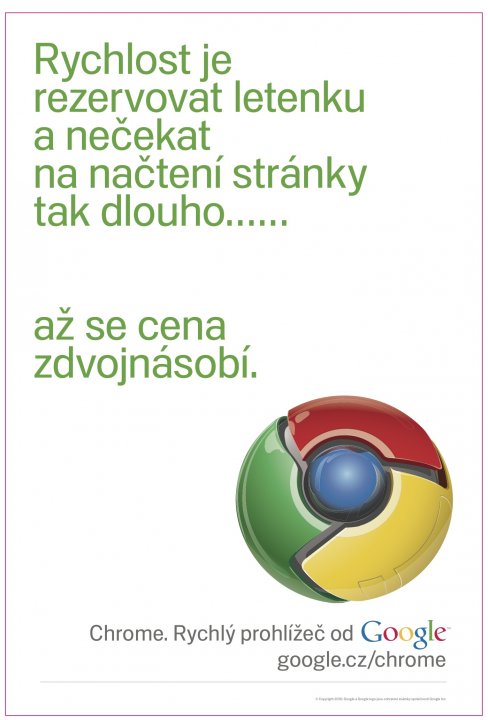 Reklama na Google Chrome - třetí varianta