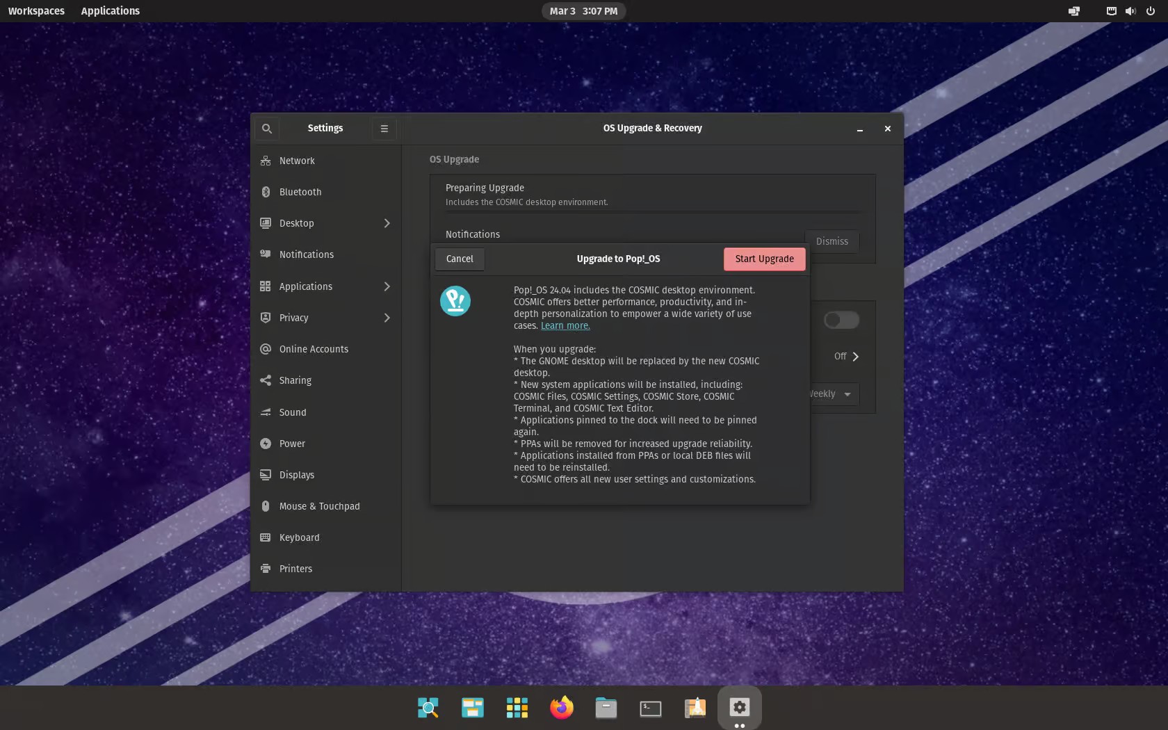 Upgrade na Pop!_OS 22.04 LTS