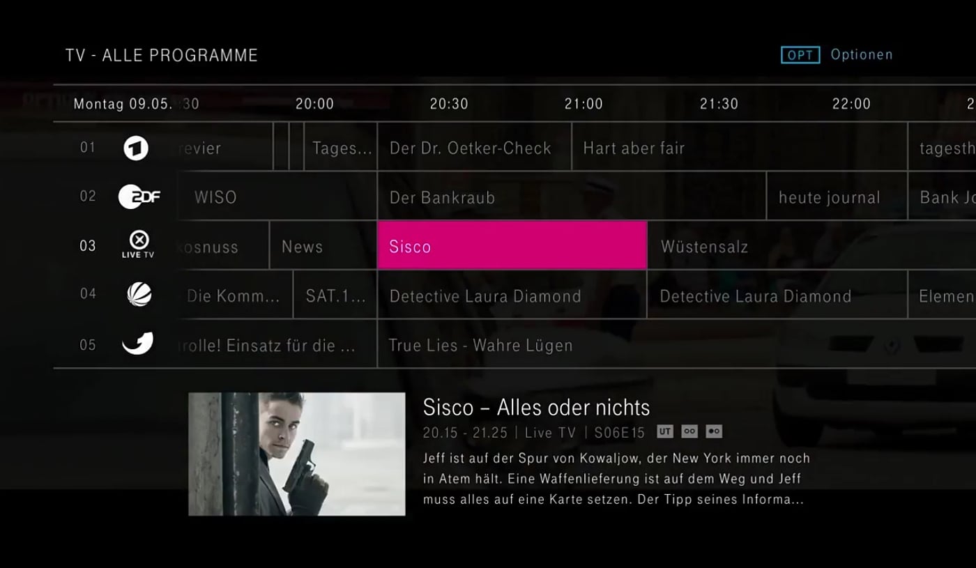 EntertainTV - Nahrávání a práce s nahrávkami