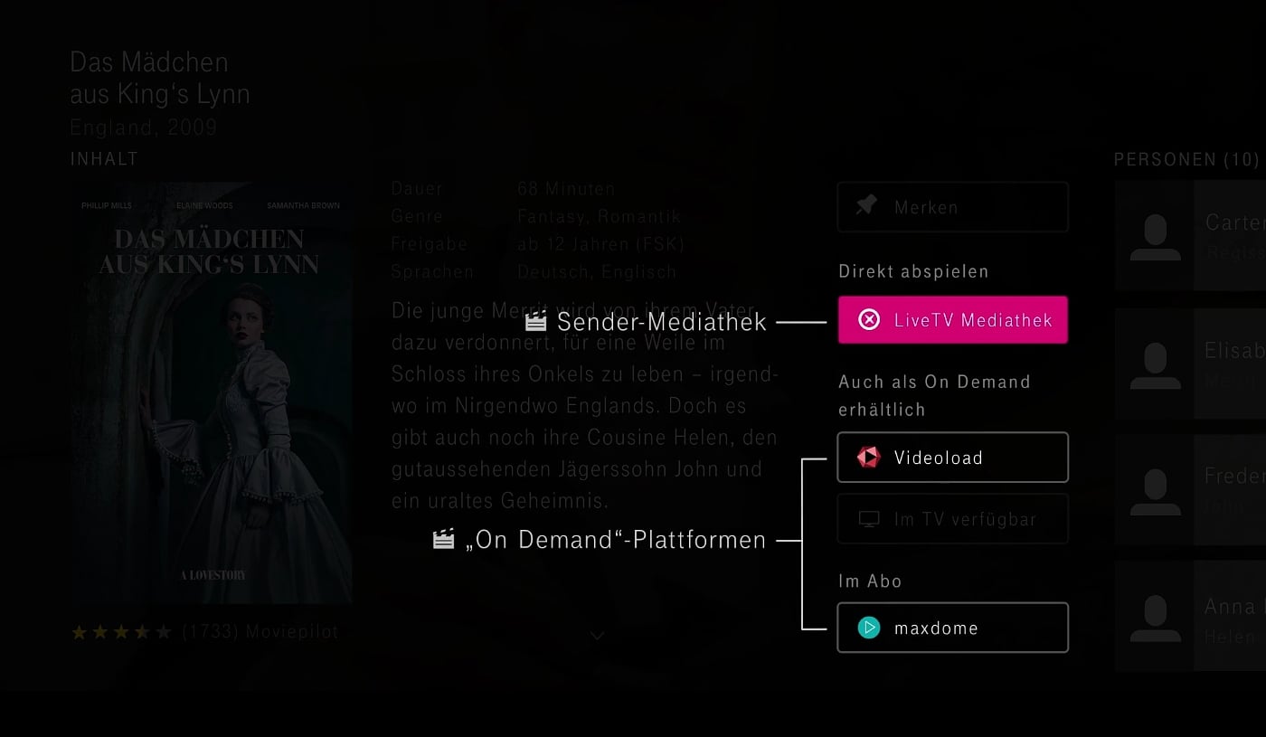 EntertainTV - Nahrávání a práce s nahrávkami