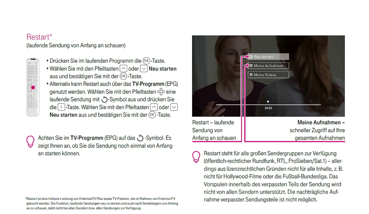 EntertainTV - Nahrávání a práce s nahrávkami