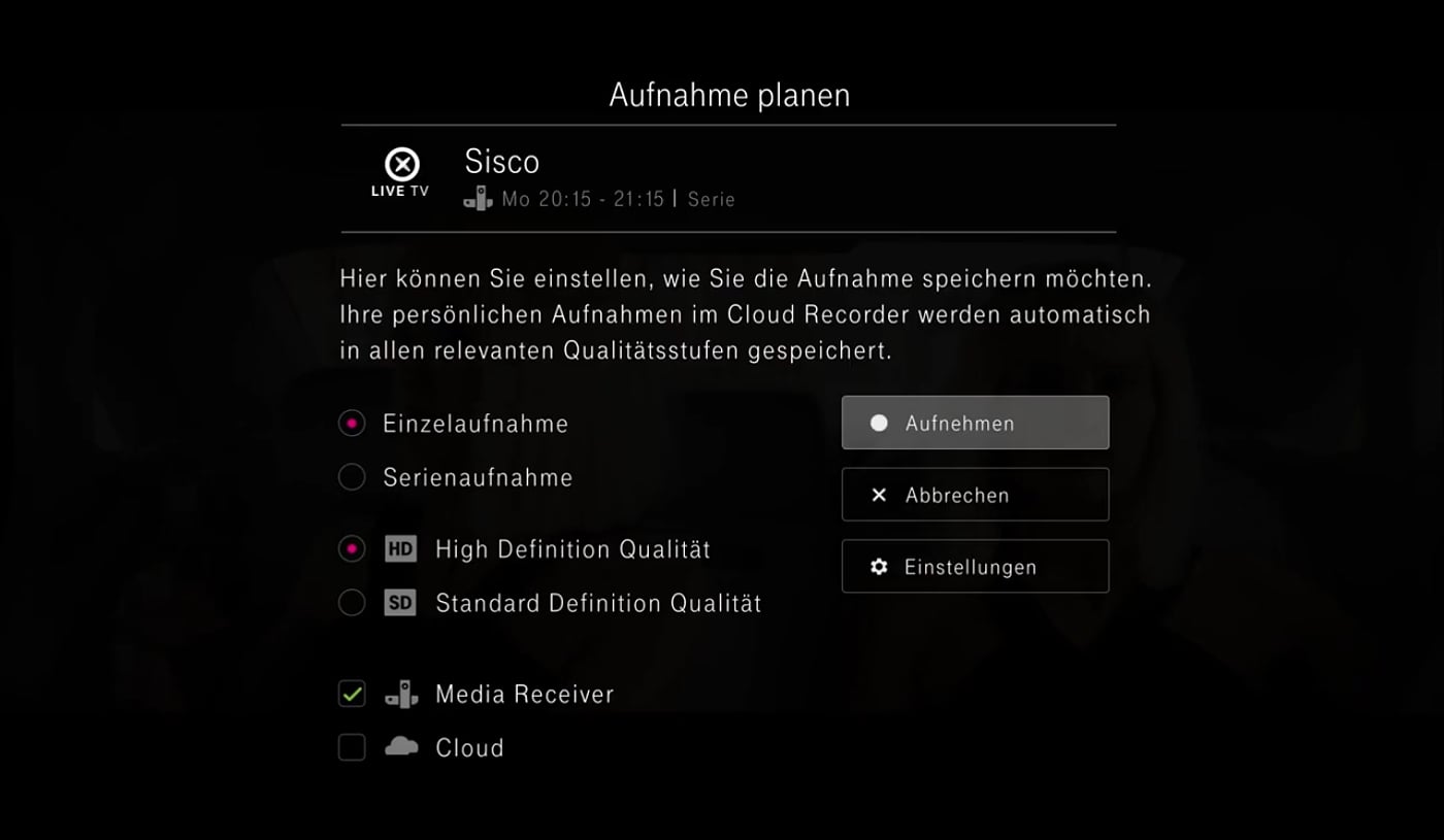 EntertainTV - Nahrávání a práce s nahrávkami