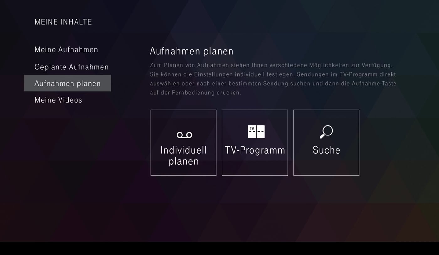 EntertainTV - Nahrávání a práce s nahrávkami