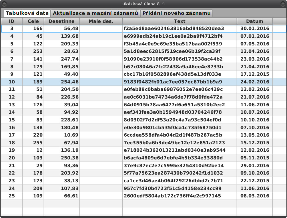 JavaFX: mazání záznamů pomocí SQL