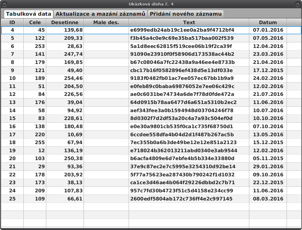 JavaFX: mazání záznamů pomocí SQL