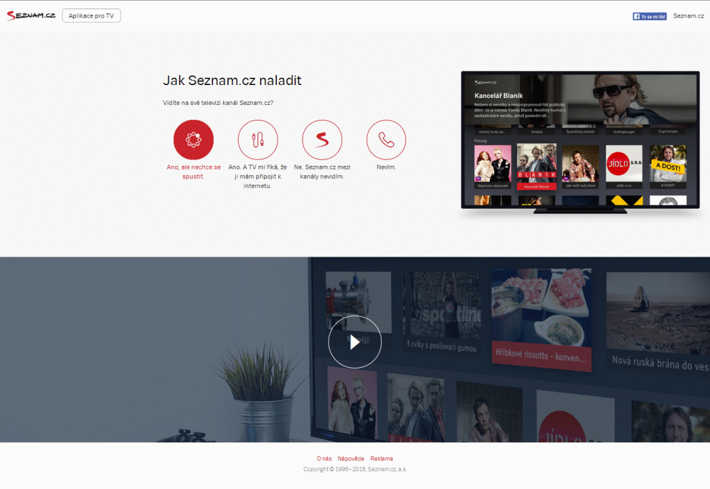 Seznam.cz TV - web Jak naladit