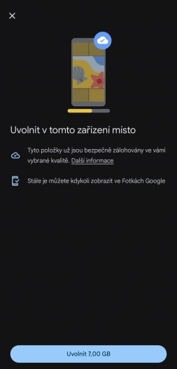 Uvolnit místo v zařízení