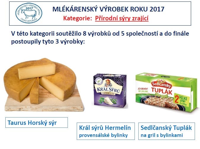 Nejlepší mlékárenský výrobek roku 2017 je...