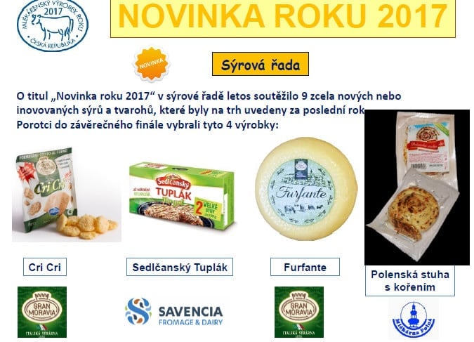 Nejlepší mlékárenský výrobek roku 2017 je...